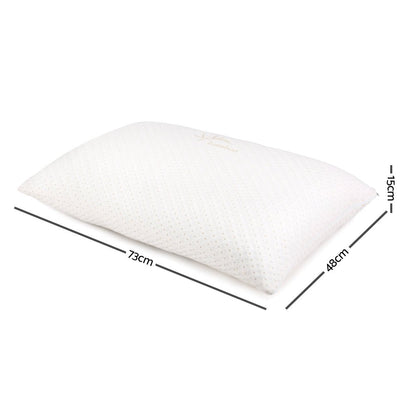 Giselle Bedding Memory Foam Pillow Bamboo Cover Twin Pack - OZ Home Deals
