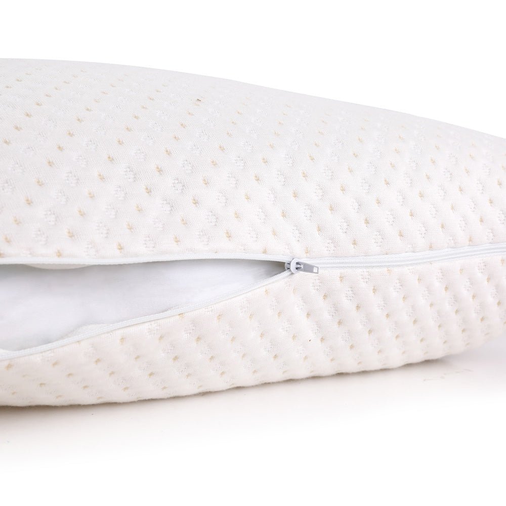 Giselle Bedding Memory Foam Pillow Bamboo Cover Twin Pack - OZ Home Deals