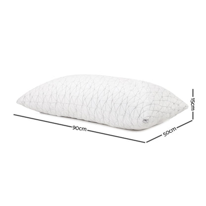 Giselle Bedding Memory Foam Pillow King Size Twin Pack - OZ Home Deals