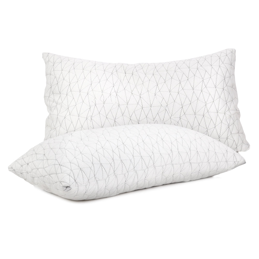 Giselle Bedding Memory Foam Pillow King Size Twin Pack - OZ Home Deals