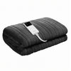 Giselle Electric Throw Rug Double Size 200x180cm Coral Fleece Heated Blanket Grey - OZ Home Deals