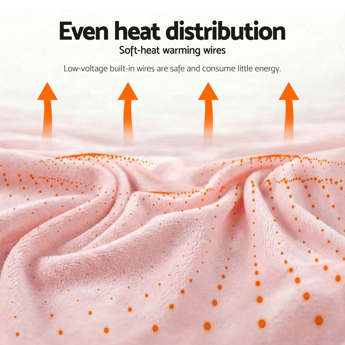 Giselle Electric Throw Rug Double Size 200x180cm Fleece Flannel Heated Blanket Pink - OZ Home Deals