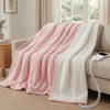 Giselle Electric Throw Rug Double Size 200x180cm Fleece Flannel Heated Blanket Pink - OZ Home Deals