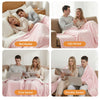 Giselle Electric Throw Rug Double Size 200x180cm Fleece Flannel Heated Blanket Pink - OZ Home Deals