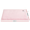 Giselle Electric Throw Rug Double Size 200x180cm Fleece Flannel Heated Blanket Pink - OZ Home Deals