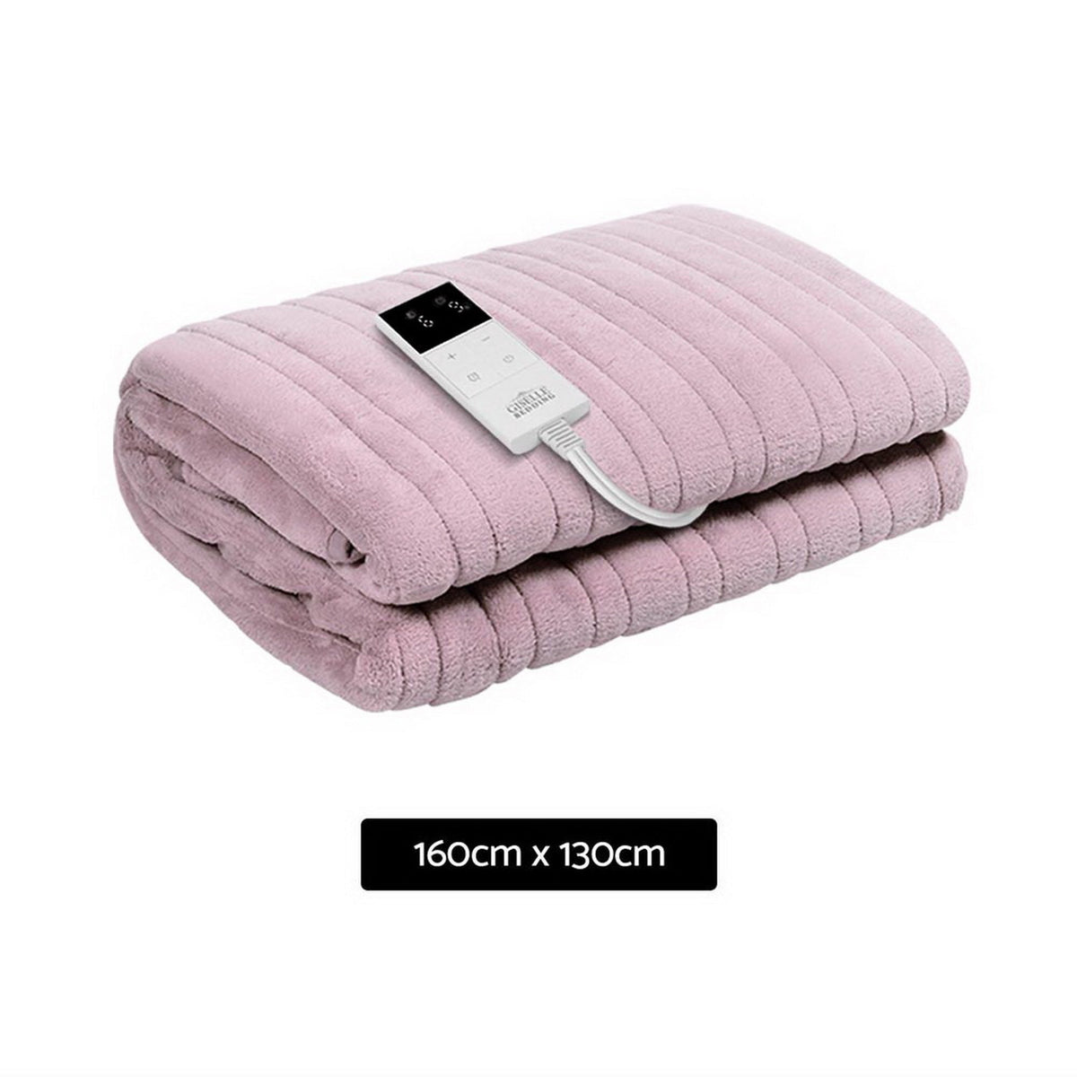 Giselle Electric Throw Rug Heated Blanket Fleece Pink - OZ Home Deals