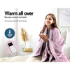 Giselle Electric Throw Rug Heated Blanket Fleece Pink - OZ Home Deals