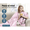 Giselle Electric Throw Rug Heated Blanket Fleece Pink - OZ Home Deals