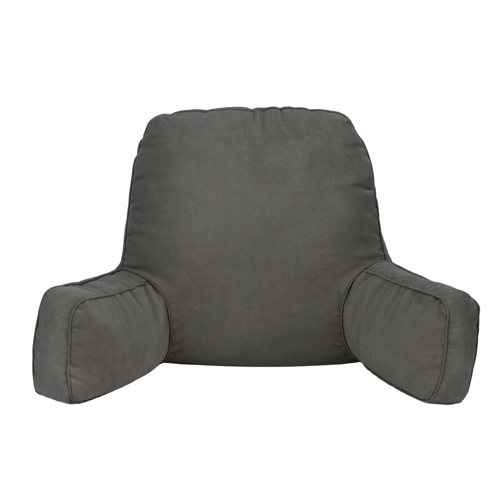 Giselle Reading Pillow Back Rest Lumbar Support Cushion Grey - OZ Home Deals