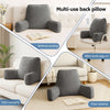 Giselle Reading Pillow Back Rest Lumbar Support Cushion Grey - OZ Home Deals