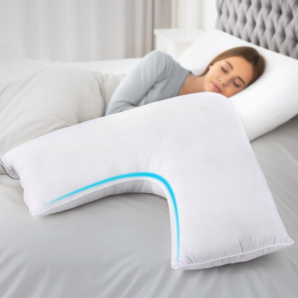 Giselle V Shape Pillow Boomerang Nursing Body Cushion - OZ Home Deals