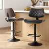Grampians PU Leather Bar Stools – Black, 2 Pack - OZ Home Deals
