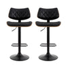 Grampians PU Leather Bar Stools – Black, 2 Pack - OZ Home Deals