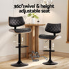 Grampians PU Leather Bar Stools – Black, 2 Pack - OZ Home Deals