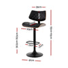 Grampians PU Leather Bar Stools – Black, 2 Pack - OZ Home Deals