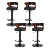 Grandeur PU Leather Swivel Bar Stools – Set of 4 (Black) - OZ Home Deals