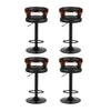 Grandeur PU Leather Swivel Bar Stools – Set of 4 (Black) - OZ Home Deals