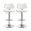 Great Ocean PU Leather Bar Stools – White, 2 Pack - OZ Home Deals