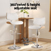 Great Ocean PU Leather Bar Stools – White, 2 Pack - OZ Home Deals