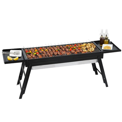 Grillz Charcoal BBQ Grill Smoker Portable Barbecue Outdoor Foldable Camping - OZ Home Deals