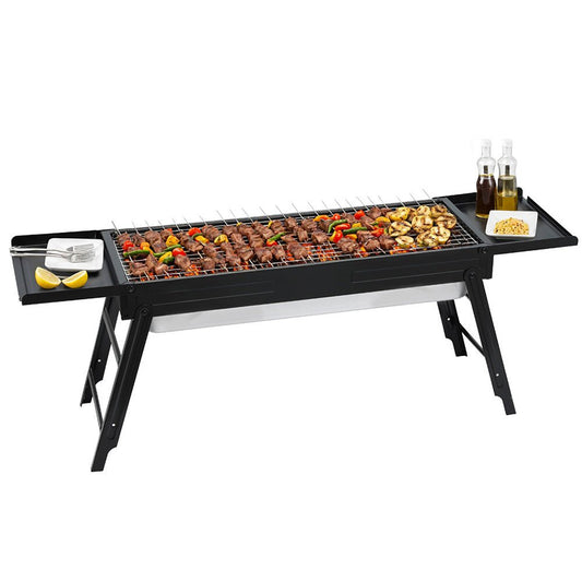 Grillz Charcoal BBQ Grill Smoker Portable Barbecue Outdoor Foldable Camping - OZ Home Deals