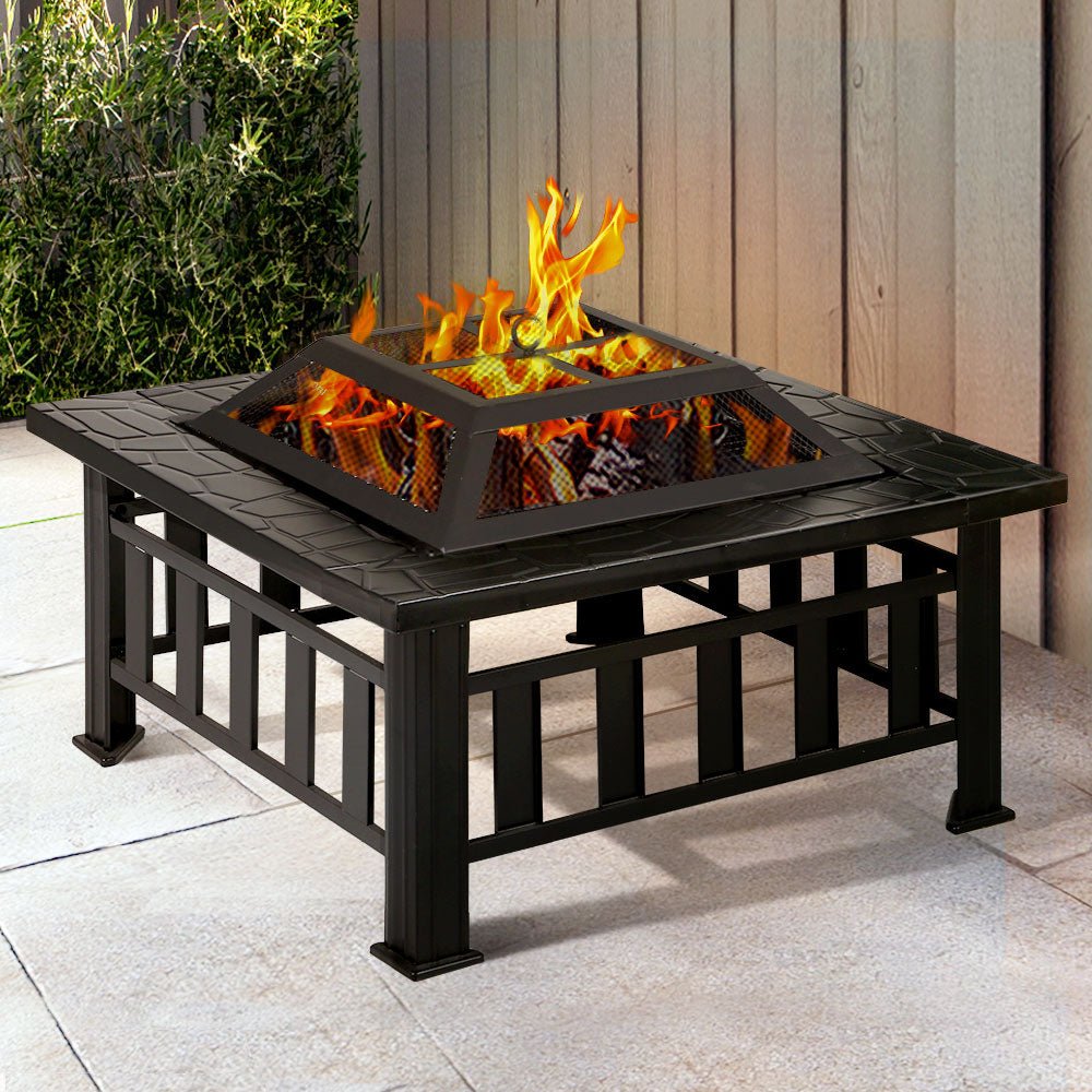 Grillz Fire Pit BBQ Grill 2 - In - 1 Table - OZ Home Deals
