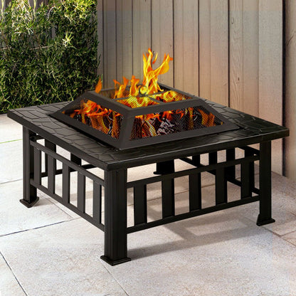Grillz Fire Pit BBQ Grill 2 - In - 1 Table - OZ Home Deals