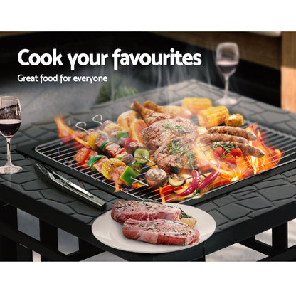 Grillz Fire Pit BBQ Grill 2 - In - 1 Table - OZ Home Deals