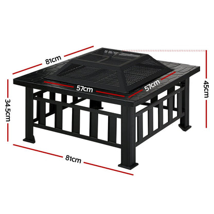 Grillz Fire Pit BBQ Grill 2 - In - 1 Table - OZ Home Deals