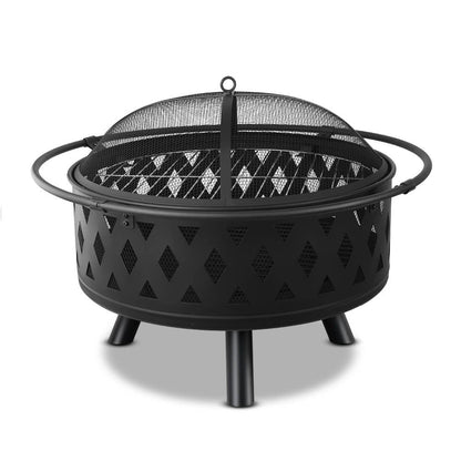 Grillz Fire Pit BBQ Grill 82cm - OZ Home Deals
