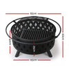 Grillz Fire Pit BBQ Grill 82cm - OZ Home Deals