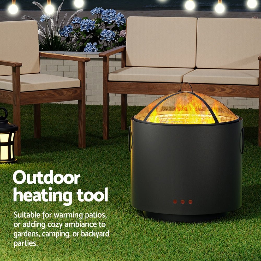 Grillz Fire Pit BBQ Portable Deep Bowl Outdoor Fireplace - OZ Home Deals