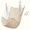 Hanging Chair - Portable Hammock - Comfortable Patio Chair - Suitable for Indoor and Outdoor Use - Maximum Load Capacity 100kg（White, without cushion） - OZ Home Deals