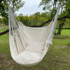 Hanging Chair - Portable Hammock - Comfortable Patio Chair - Suitable for Indoor and Outdoor Use - Maximum Load Capacity 100kg（White, without cushion） - OZ Home Deals