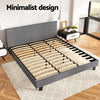 HarbourView King Upholstered Bed Frame – Grey Linen - OZ Home Deals