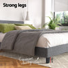 HarbourView King Upholstered Bed Frame – Grey Linen - OZ Home Deals