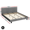 HarbourView King Upholstered Bed Frame – Grey Linen - OZ Home Deals