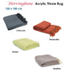 Herringbone Acrylic Throw Heather - OZ Home Deals