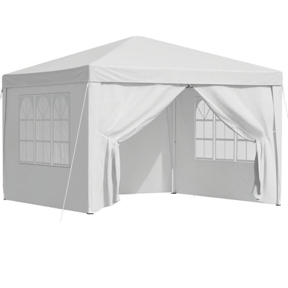 Instahut Gazebo 3x3 Pop Up Marquee Folding Tent Wedding Gazebos Camping Outdoor Canopy White - OZ Home Deals