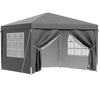 Instahut Gazebo 3x3 Pop Up Marquee Folding Tent Wedding Gazebos Camping Outdoor Shade Canopy Gray - OZ Home Deals