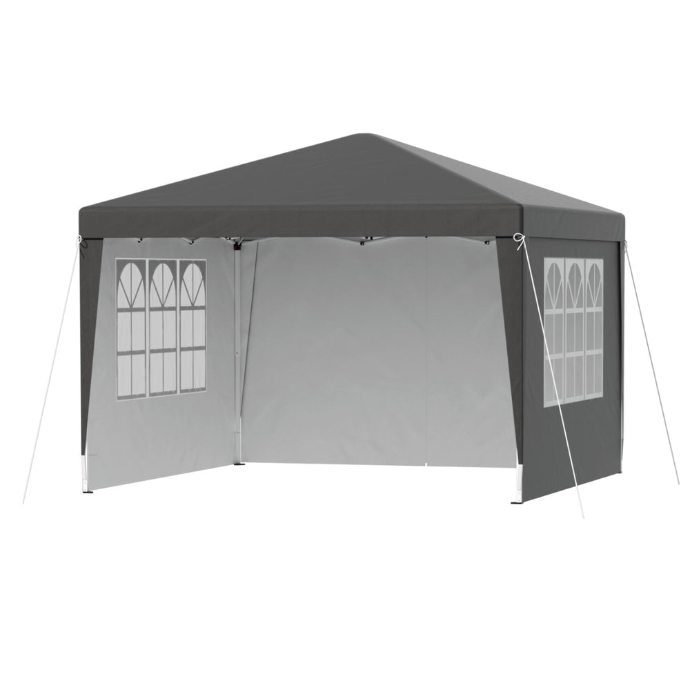 Instahut Gazebo 3x3 Pop Up Marquee Folding Tent Wedding Gazebos Camping Outdoor Shade Canopy Gray - OZ Home Deals