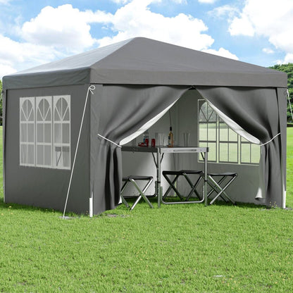 Instahut Gazebo 3x3 Pop Up Marquee Folding Tent Wedding Gazebos Camping Outdoor Shade Canopy Gray - OZ Home Deals