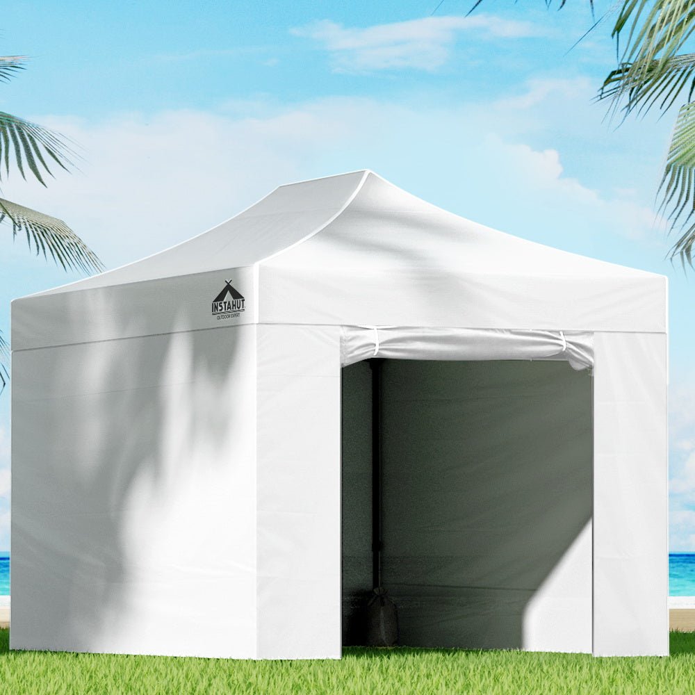 Instahut Gazebo 3x4.5 Pop Up Marquee Folding Tent Wedding Gazebos Camping Outdoor Shade Canopy White - OZ Home Deals