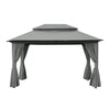 Instahut Gazebo 3x4m Canopy Outdoor Steel Frame Patio Tent Curtains Marquee Grey - OZ Home Deals