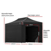 Instahut Gazebo 3x6 Pop Up Marquee Folding Tent Wedding Gazebos Camping Outdoor Shade Canopy Black - OZ Home Deals
