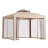 Instahut Gazebo Marquee 3m Outdoor Event Tent Camping Party Mesh Wall Canopy Brown - OZ Home Deals