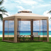 Instahut Gazebo Marquee 3m Outdoor Event Tent Camping Party Mesh Wall Canopy Brown - OZ Home Deals