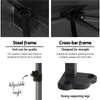 Instahut Gazebo Pop Up Marquee 3x3m Folding Tent Wedding Outdoor Camping Canopy Gazebos Shade Black - OZ Home Deals