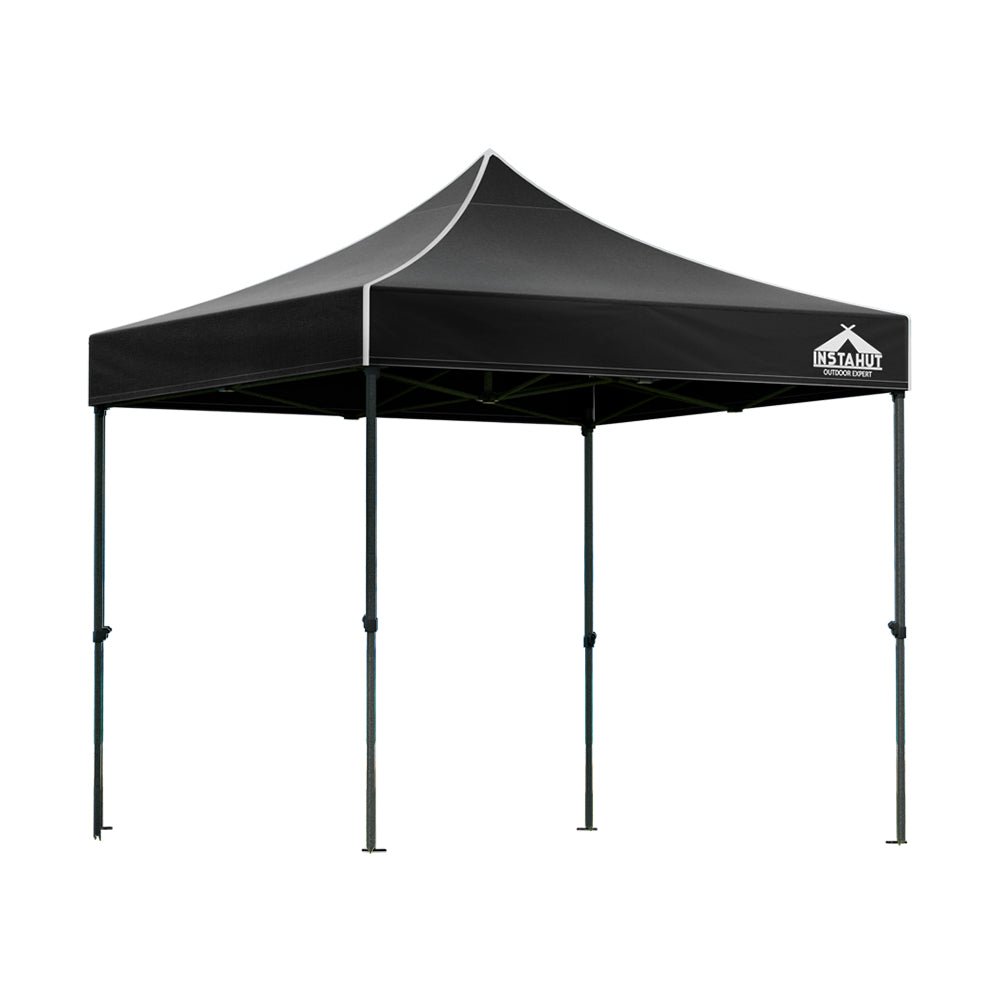 Instahut Gazebo Pop Up Marquee 3x3m Folding Tent Wedding Outdoor Camping Canopy Gazebos Shade Black - OZ Home Deals