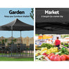 Instahut Gazebo Pop Up Marquee 3x3m Folding Tent Wedding Outdoor Camping Canopy Gazebos Shade Black - OZ Home Deals